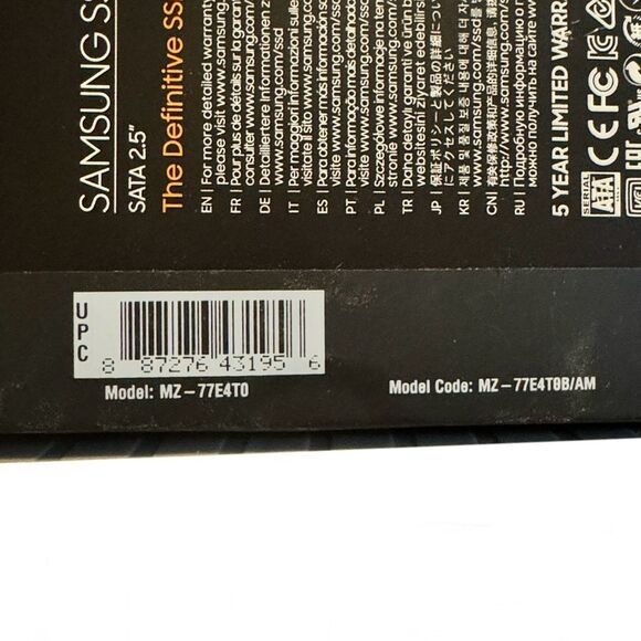 Samsung SSD 870 EVO SATA 2.5” 4TB Solid State Drive NIB - Picture 6 of 12